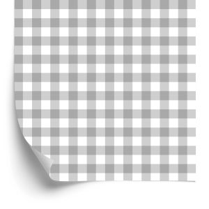Behang Heldere Delicate Grijze Ruit