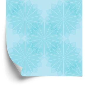Behang Turkoois Geometrische Bloemen