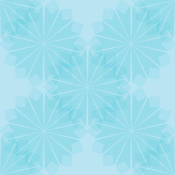 Behang Turkoois Geometrische Bloemen - Afbeelding 2