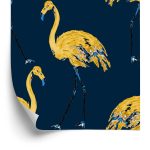 Behang Flamingo's Zoals Geschilderd