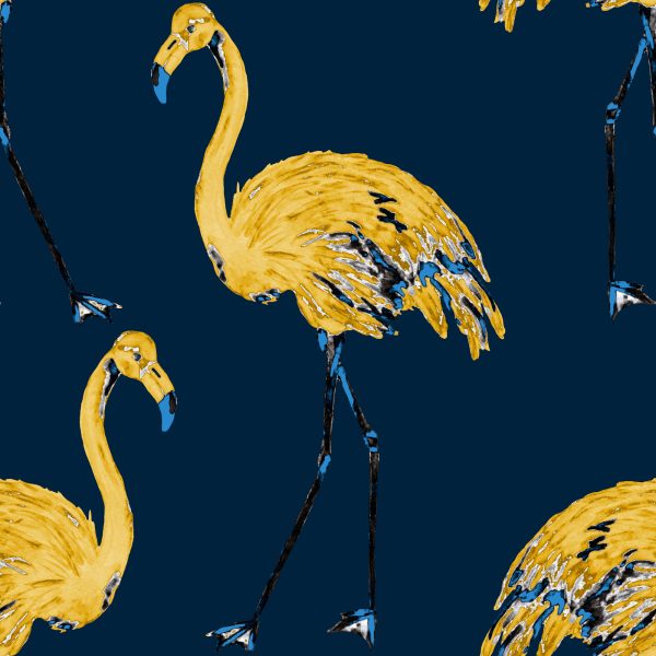 Behang Flamingo's Zoals Geschilderd - Afbeelding 2