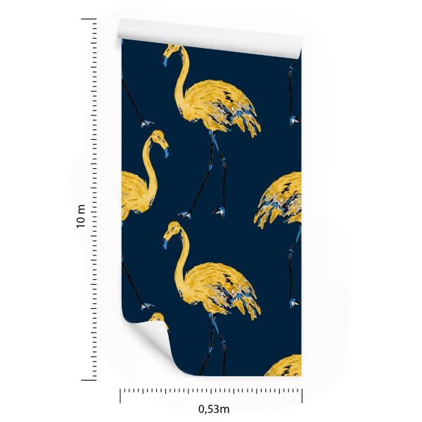 Behang Flamingo's Zoals Geschilderd - Afbeelding 8