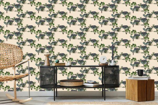 Behang Olifanten En Planten - Afbeelding 5