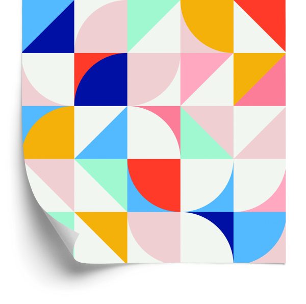 Behang Een Kleurrijke Variatie In Retrostijl