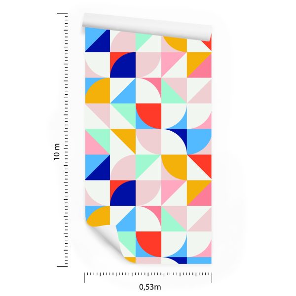 Behang Een Kleurrijke Variatie In Retrostijl - Afbeelding 8