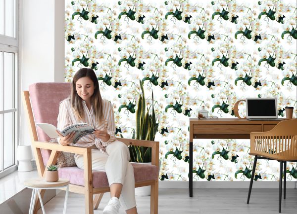 Behang Voor De Slaapkamer Exotische Orchideeën Orchideeën - Afbeelding 7