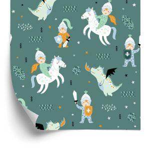Behang Voor Kinderen, Draken, Paarden, Ridders Uit Sprookjes