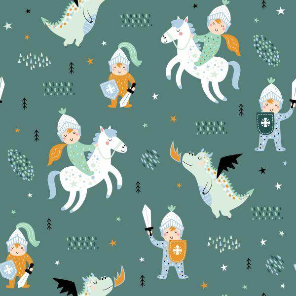 Behang Voor Kinderen, Draken, Paarden, Ridders Uit Sprookjes - Afbeelding 2