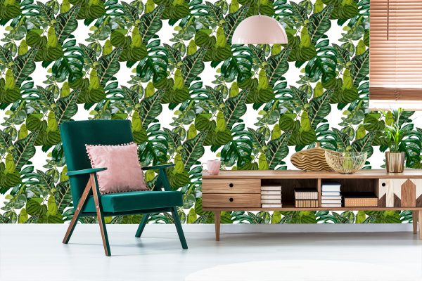 Behang Bladeren Van Exotische Planten - Afbeelding 6