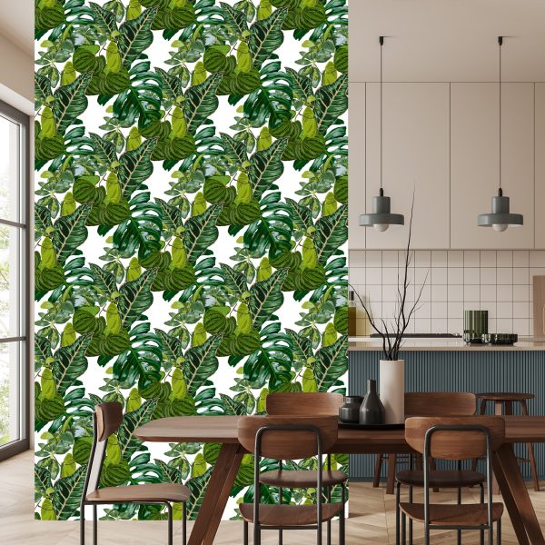 Behang Bladeren Van Exotische Planten - Afbeelding 4