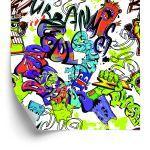 Behang Graffiti Met Kleurrijke Monsters