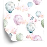 Behang Ballonnen In Zachte Kleuren