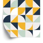 Behang Kleurrijke Patronen In Retrostijl