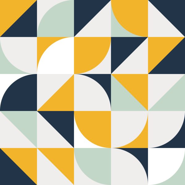 Behang Kleurrijke Patronen In Retrostijl - Afbeelding 2