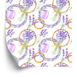Behang Lavendel Boeketten