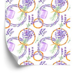 Behang Lavendel Boeketten