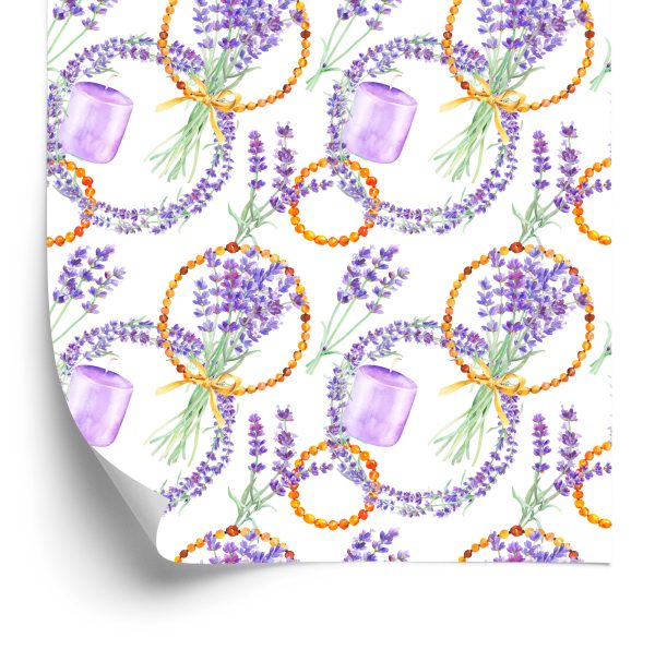 Behang Lavendel Boeketten