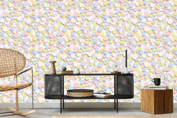 Behang Kleurrijke Cirkels - 3D-Effect - Afbeelding 5