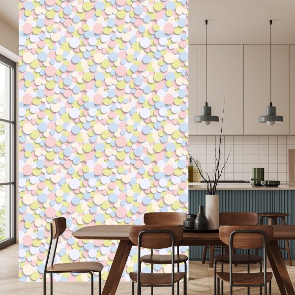 Behang Kleurrijke Cirkels - 3D-Effect - Afbeelding 4