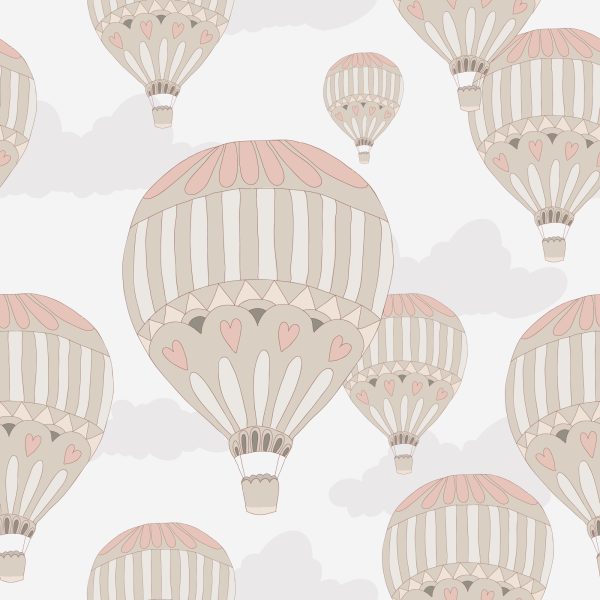 Behang Ballonnen In De Wolken - Afbeelding 2