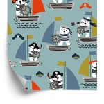 Behang Piratendieren Schepen Voor Babykamer