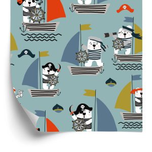 Behang Piratendieren Schepen Voor Babykamer