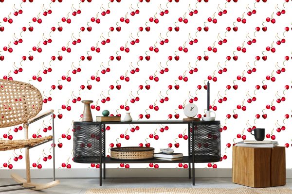 Behang Voor De Keuken Eetkamer Met Kersen Fruit - Afbeelding 5