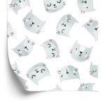 Behang Voor Kinderen - Kat Smileys