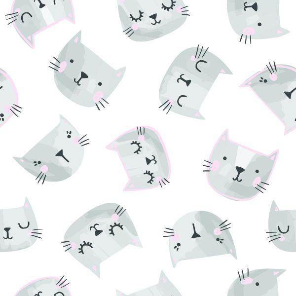 Behang Voor Kinderen - Kat Smileys - Afbeelding 2