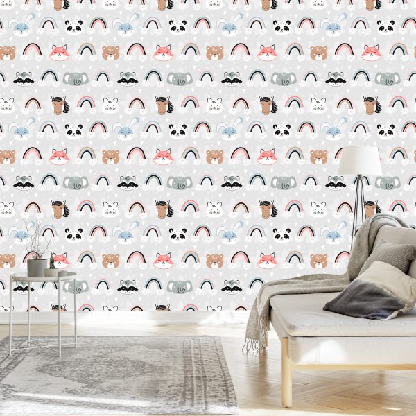 Behang Babydieren In De Wolken - Afbeelding 3