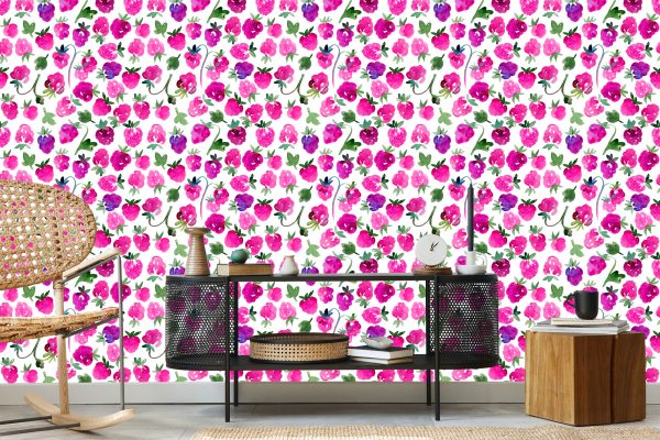 Behang Muur Met Fruit Groene Bladeren Voor De Eetkamer - Afbeelding 5