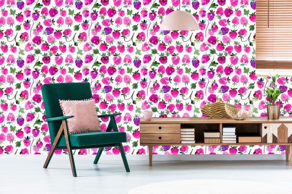 Behang Muur Met Fruit Groene Bladeren Voor De Eetkamer - Afbeelding 6