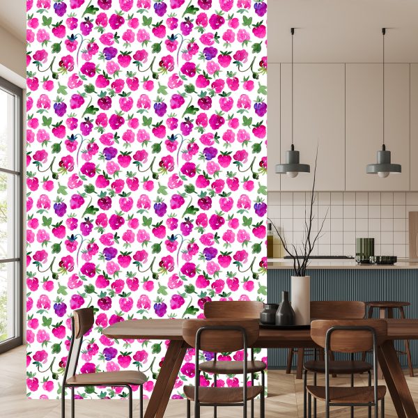 Behang Muur Met Fruit Groene Bladeren Voor De Eetkamer - Afbeelding 4