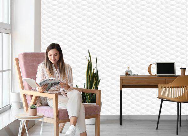 Behang 3D Geometrisch Modern Voor Een Slaapkamer - Afbeelding 7