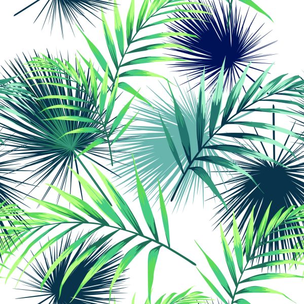 Behang Tropische Palmbladeren - Afbeelding 2