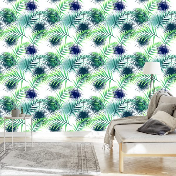 Behang Tropische Palmbladeren - Afbeelding 3