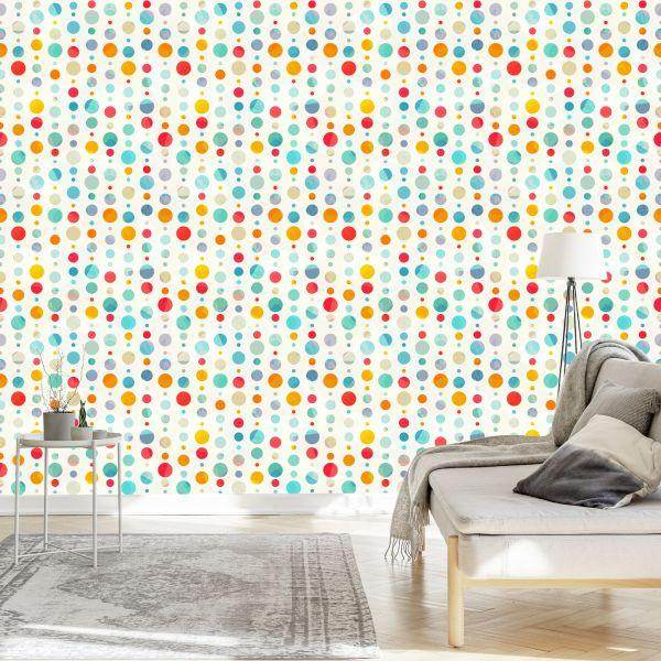 Behang Grote En Kleine Stippen - Afbeelding 3