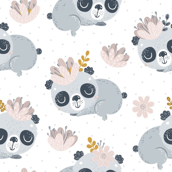 Behang Panda's Tussen Bloemen - Afbeelding 2