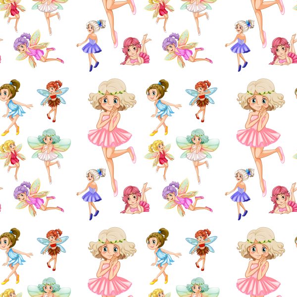 Behang Muursprookjesfee Voor Meisjes - Afbeelding 2