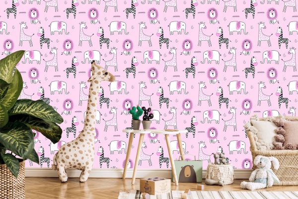 Behang Leeuwen, Giraffen - Afbeelding 5
