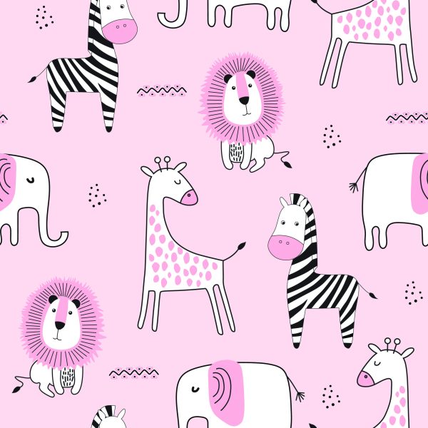 Behang Leeuwen, Giraffen - Afbeelding 2