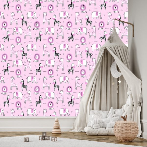 Behang Leeuwen, Giraffen - Afbeelding 3