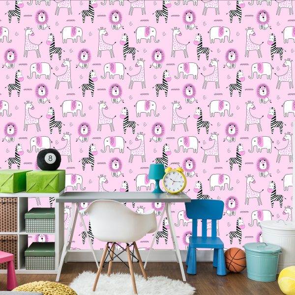 Behang Leeuwen, Giraffen - Afbeelding 4