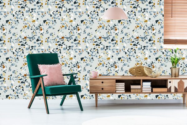 Behang Veelkleurig Terrazzo - Afbeelding 6