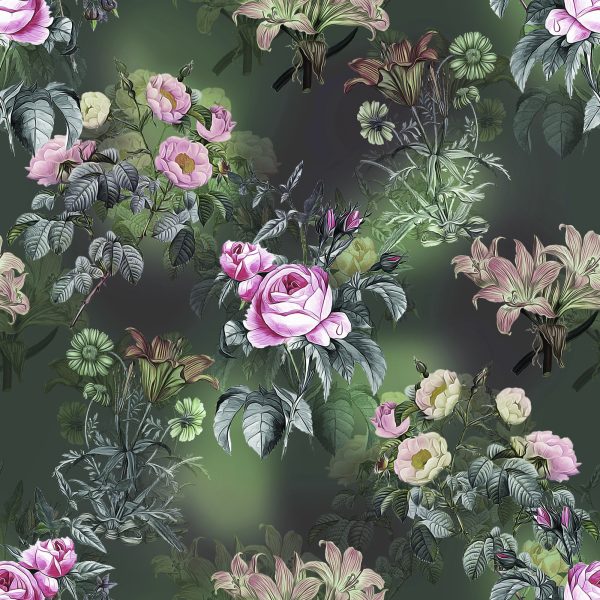 Behang Bloemenpatroon - Afbeelding 2