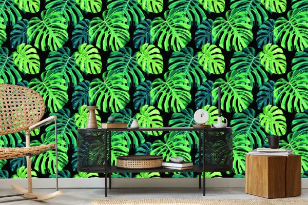 Behang Monstera Vertrekt - Afbeelding 5