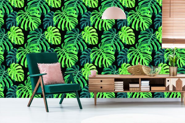 Behang Monstera Vertrekt - Afbeelding 6