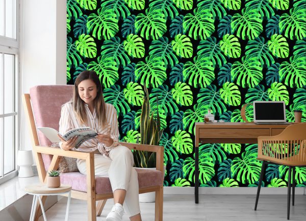 Behang Monstera Vertrekt - Afbeelding 7