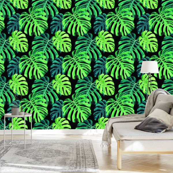Behang Monstera Vertrekt - Afbeelding 3