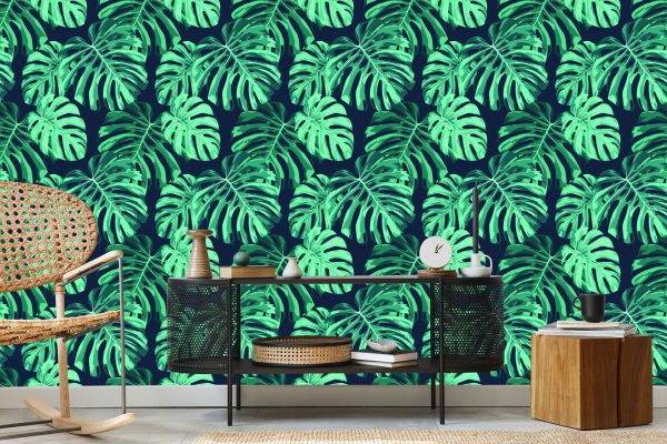 Behang Monstera Vertrekt - Afbeelding 5